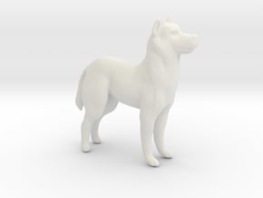 Printle Animal Dog 01 - 1/32 in White Natural Versatile Plastic