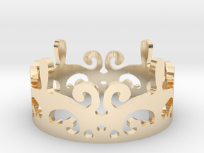 the CROWN ring in 14k Gold Plated Brass