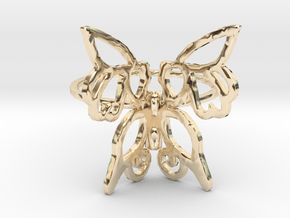 Butterfly Ring in 14k Gold Plated Brass