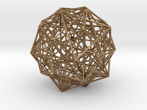 6D cube stellation in Natural Brass