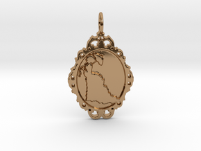 Victorian Cameo / Valentine's gift in Polished Brass