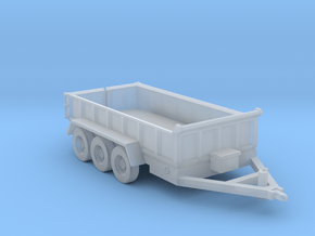 14-Foot Tridem Dump Trailer- Towing in Smooth Fine Detail Plastic