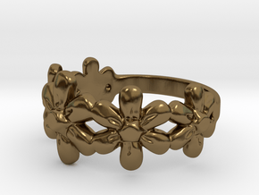 Flower Ring in Polished Bronze