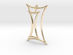 Talbot's Curve Pendant in 14K Yellow Gold