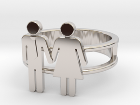 Love Collection Rings - Man and Woman Ring in Platinum: 5 / 49