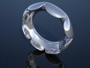 Flower Ring - Size 6.5 in White Natural Versatile Plastic