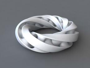 Moebius ring in White Natural Versatile Plastic