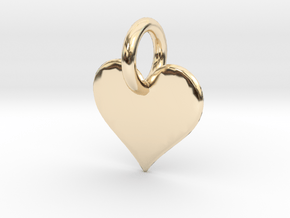 little heart in 14k Gold Plated Brass