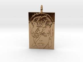 David Bowie Pendant in Polished Brass