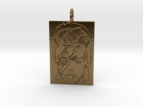 David Bowie Pendant in Polished Bronze