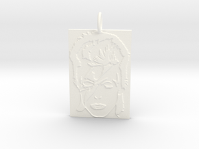 David Bowie Pendant in White Processed Versatile Plastic