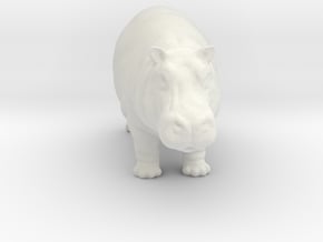 Printle Animal Hippo - 1/32 in White Natural Versatile Plastic