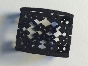 Twill Weave Structure Ring Size 6.5 in Black Natural Versatile Plastic