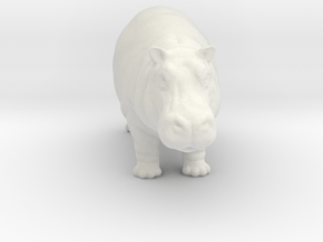 Printle Animal Hippo - 1/35 in White Natural Versatile Plastic