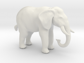 Printle Animal Elephant - 1/76 in White Natural Versatile Plastic