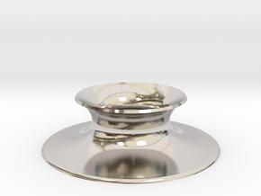 The Universe Sphere Base "Round" in Rhodium Plated Brass