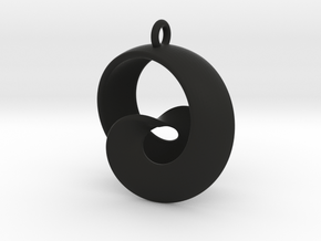 Half Mob-Tor: the half Mobius Torus Shell in Black Premium Versatile Plastic