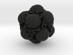 Spin-Down Ossuary d20 in Black Premium Versatile Plastic