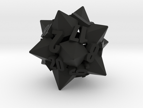 Dodecapentacone d20 in Black Premium Versatile Plastic