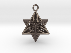 Pendant_Star of Life in Polished Bronzed Silver Steel