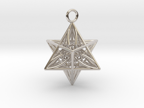 Pendant_Star of Life in Rhodium Plated Brass
