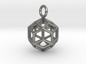 Pendant_Rhombic-Triacontahedron in Natural Silver