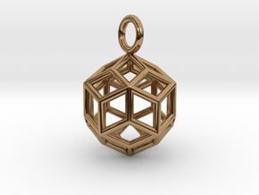 Pendant_Rhombic-Triacontahedron in Polished Brass