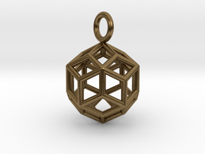 Pendant_Rhombic-Triacontahedron in Natural Bronze