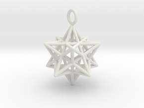 Pendant_Pentagram-Dodecahedron in White Natural Versatile Plastic