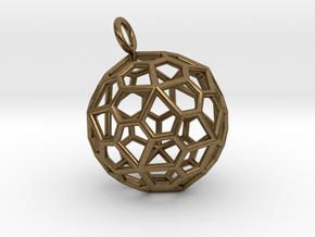 Pendant_Pentagonal-Hexecontahedron in Natural Bronze