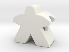 Meeple Charm in White Premium Versatile Plastic