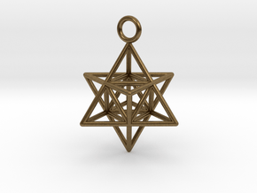 Pendant_Merkaba-Triforce in Natural Bronze