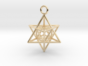 Pendant_Merkaba-Triforce in 14K Yellow Gold