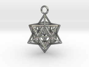 Pendant_Cuboctahedron-Star in Natural Silver