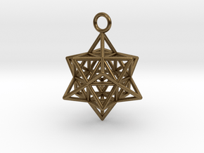 Pendant_Cuboctahedron-Star in Natural Bronze