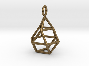 Pendant_Cuboctahedron-Droplet in Natural Bronze