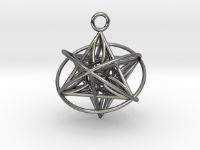 Pendant_Star of Life - Orbital in Polished Silver