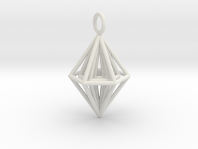Pendant_Tripyramid in White Natural Versatile Plastic