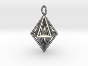 Pendant_Tripyramid in Natural Silver
