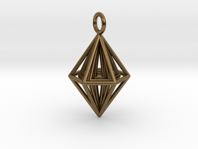 Pendant_Tripyramid in Natural Bronze