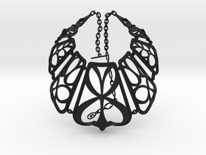 Flow Design Cleopatra Style Statement Necklace in Black Premium Versatile Plastic