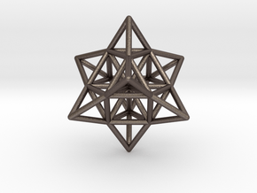 Pendant_Cuboctahedron_Star_without eyelet in Polished Bronzed Silver Steel