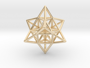 Pendant_Cuboctahedron_Star_without eyelet in 14k Gold Plated Brass