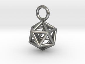 Pendant_Icosahedron-Small in Natural Silver