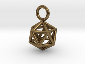 Pendant_Icosahedron-Small in Natural Bronze