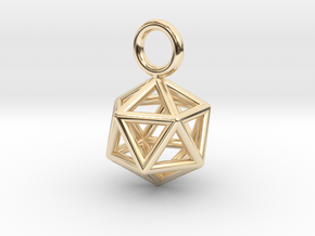 Pendant_Icosahedron-Small in 14k Gold Plated Brass