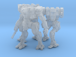 Neugen Combat Team of 3 walkers (2 inch version) in Smooth Fine Detail Plastic: Small