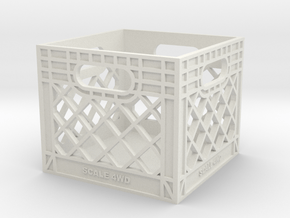 Milk Crate in White Premium Versatile Plastic: 1:8