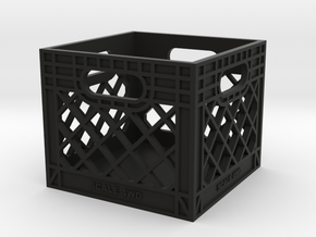 Milk Crate in Black Premium Versatile Plastic: 1:8