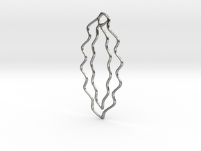 Wave Pendant in Polished Silver